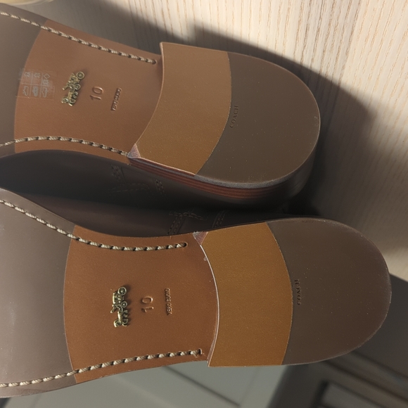 SOLD NWOT Coach Tall Brown Zip Up Leather Riding Boots - Picture 7 of 14